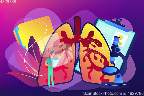 Image of Obstructive pulmonary disease concept vector illustration.