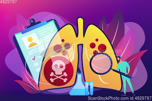 Image of Lower respiratory infections concept vector illustration.
