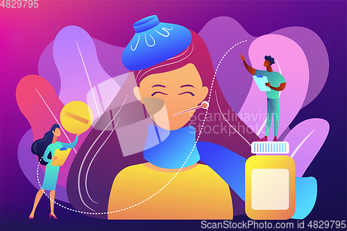 Image of Seasonal affective disorder concept vector illustration.