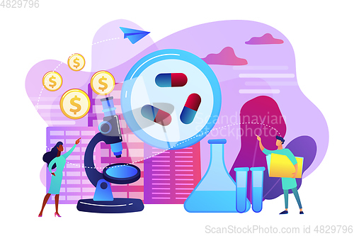 Image of Pharmacological business concept vector illustration.