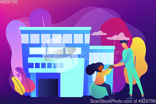 Image of Children rehabilitation center concept vector illustration.