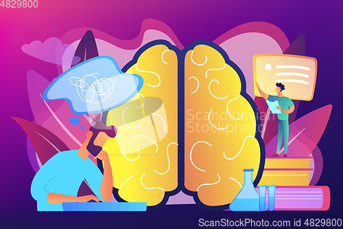 Image of Alzheimer disease concept vector illustration.