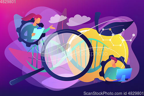 Image of Genetically modified foods concept vector illustration.