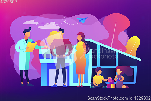 Image of Family doctor concept vector illustration.