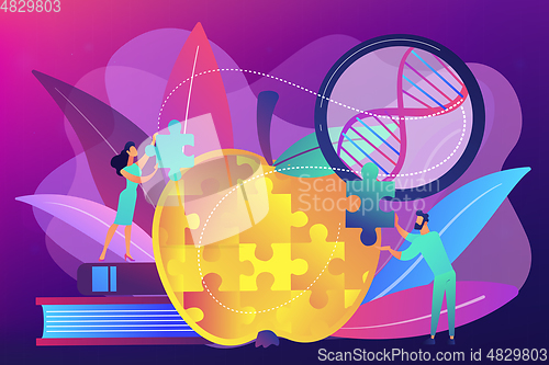 Image of Genetically modified organism concept vector illustration.