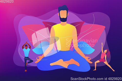 Image of Yoga school concept vector illustration.