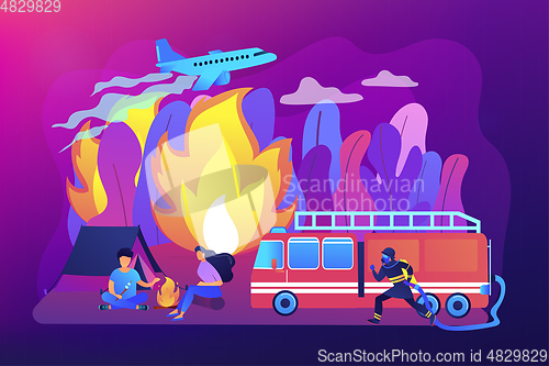 Image of Prevention of wildfire concept vector illustration.