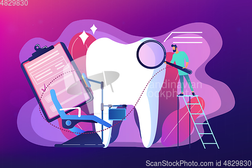 Image of Private dentistry concept vector illustration.