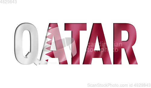 Image of qatar flag text font