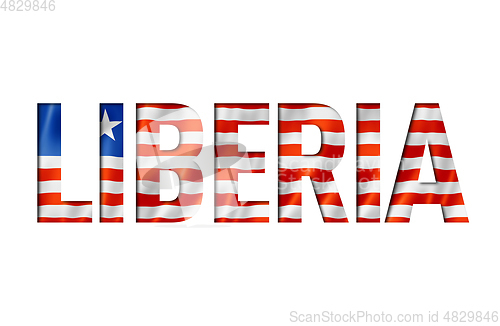 Image of liberian flag text font