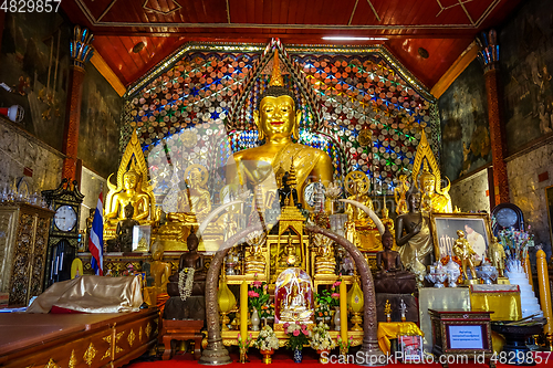 Image of Buddha statue, Wat Doi Suthep temple, Chiang Mai, Thailand