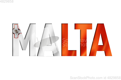 Image of malta flag text font