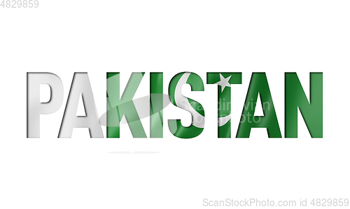 Image of pakistan flag text font