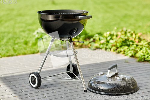 Image of bbq grill brazier outdoors