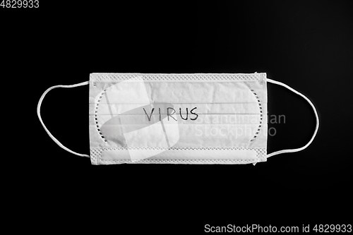 Image of medical face mask for protection from virus