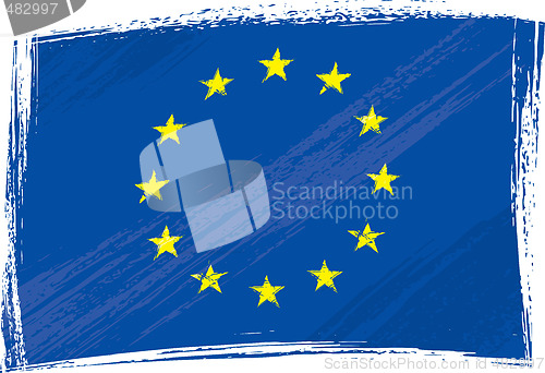 Image of Grunge European Union flag