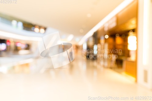 Image of Blurry view of shopping center