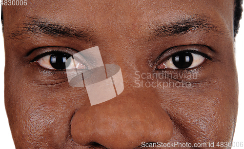 Image of Close up of the eyes of a African man