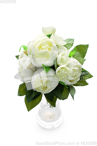 Image of peony flowers isolated on white