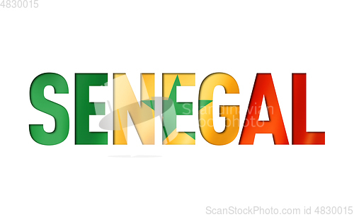 Image of senegal flag text font