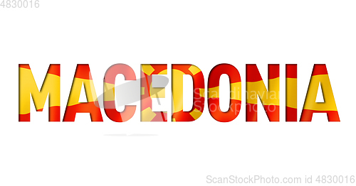 Image of macedonian flag text font