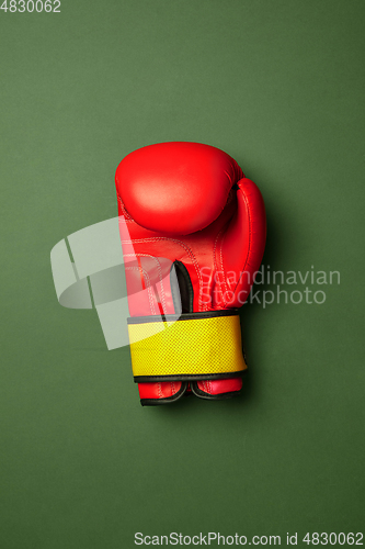 Image of Sport equipment isolated on green studio background