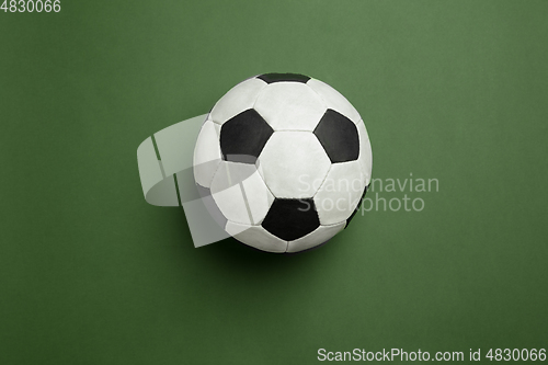 Image of Sport equipment isolated on green studio background