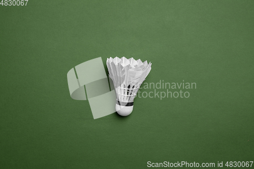 Image of Sport equipment isolated on green studio background