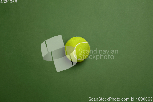 Image of Sport equipment isolated on green studio background