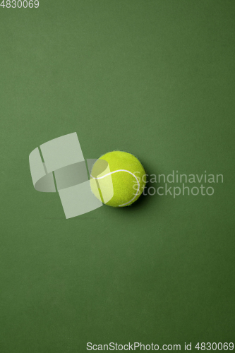 Image of Sport equipment isolated on green studio background