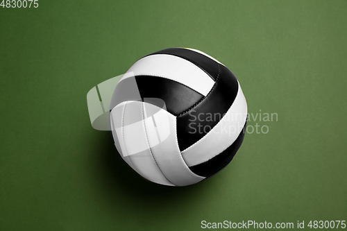 Image of Sport equipment isolated on green studio background