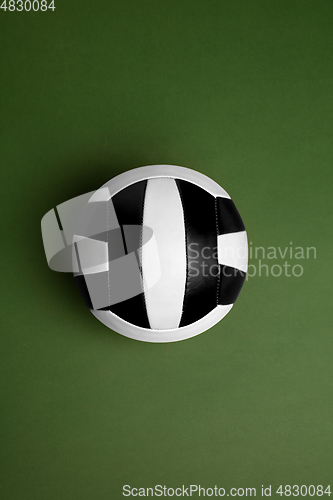 Image of Sport equipment isolated on green studio background