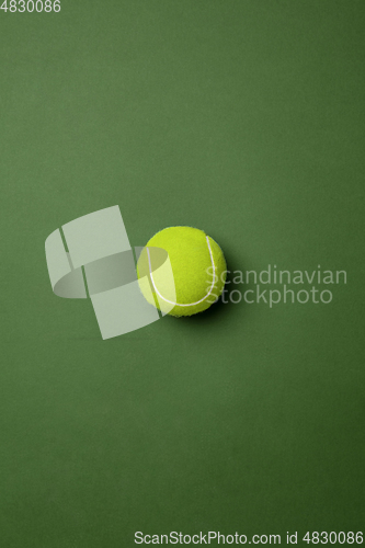 Image of Sport equipment isolated on green studio background