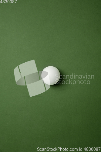 Image of Sport equipment isolated on green studio background