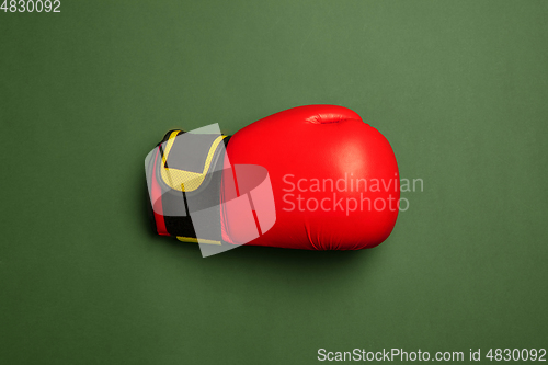 Image of Sport equipment isolated on green studio background