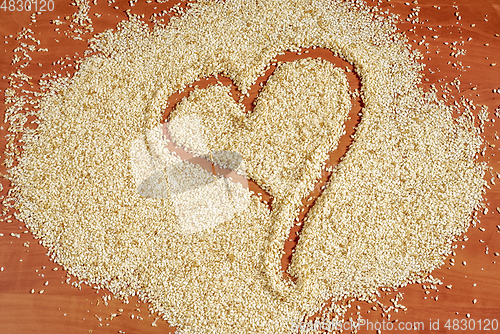 Image of sesame heart background