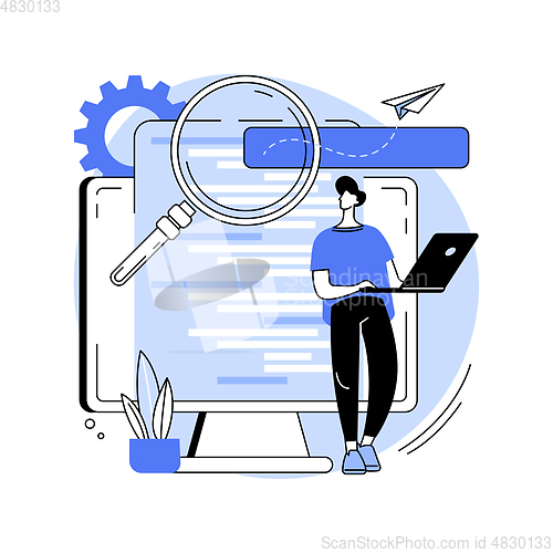 Image of HTML5 website development abstract concept vector illustration.