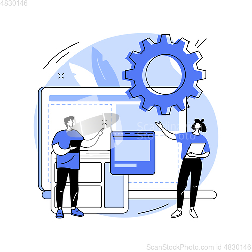 Image of Website development abstract concept vector illustration.