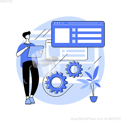 Image of Website maintenance abstract concept vector illustration.