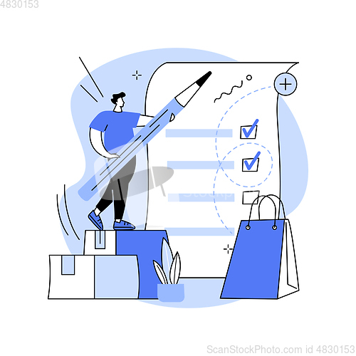 Image of My orders list abstract concept vector illustration.