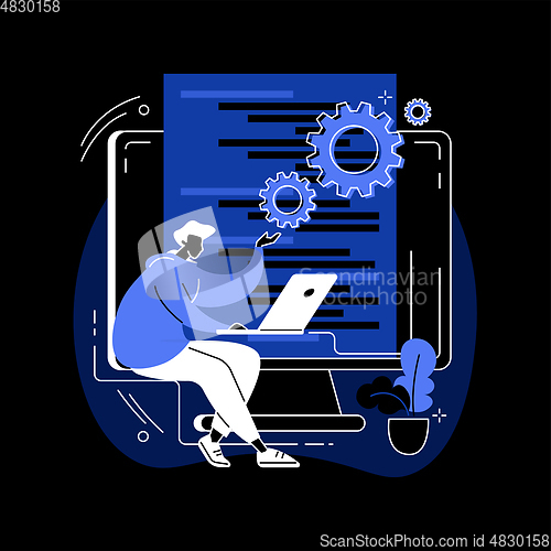 Image of Back end development abstract concept vector illustration.
