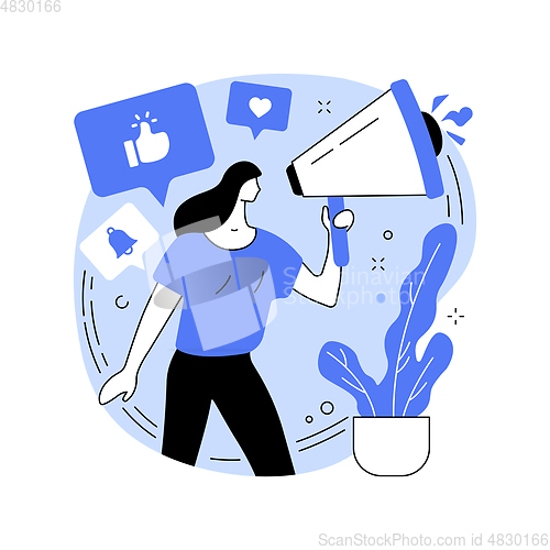 Image of Follow us abstract concept vector illustration.