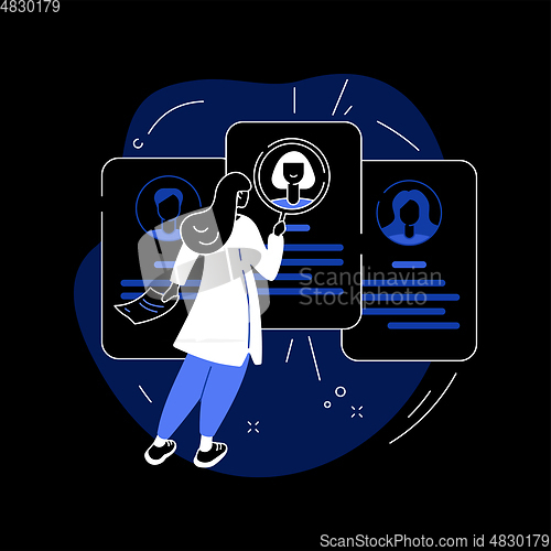 Image of Job seekers abstract concept vector illustration.