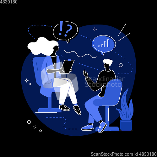 Image of Job interview abstract concept vector illustration.
