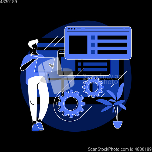 Image of Website maintenance abstract concept vector illustration.