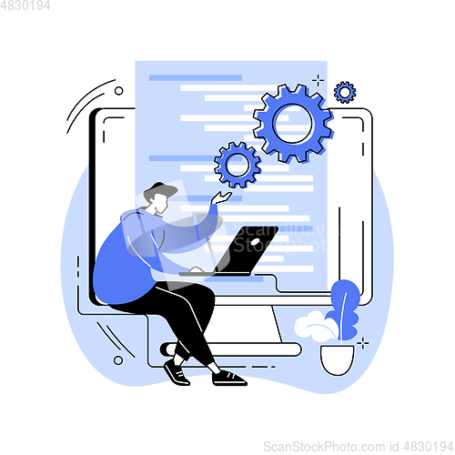 Image of Back end development abstract concept vector illustration.