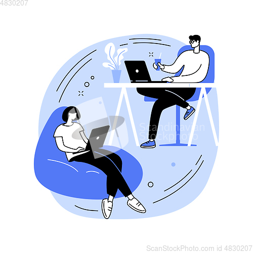 Image of Coworking abstract concept vector illustration.