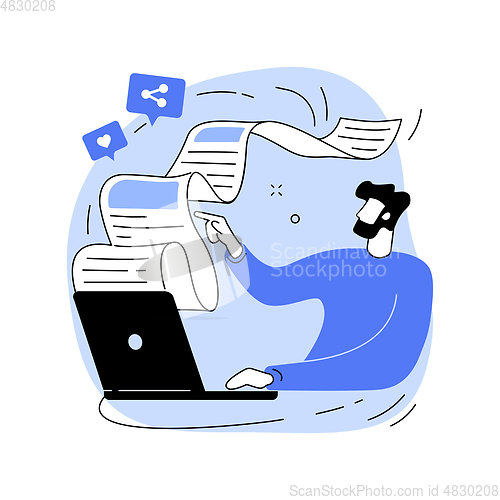 Image of Blog articles abstract concept vector illustration.