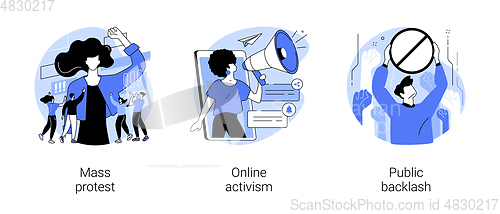 Image of Social movement abstract concept vector illustrations.