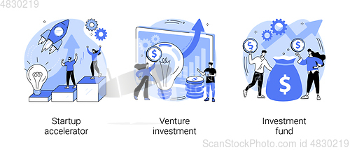 Image of Business incubator abstract concept vector illustrations.